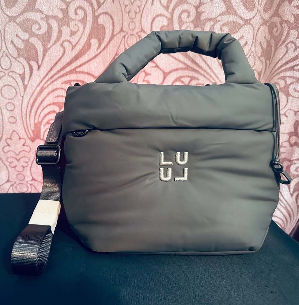 Lululemon Everywhere Puffer Tote Bag Grey Nylon